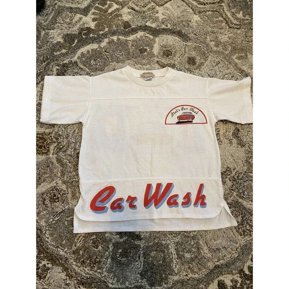 Vintage Oshkosh Tee Shirt Cars Boys Small 8 10 Nick Wash 90s Made USA